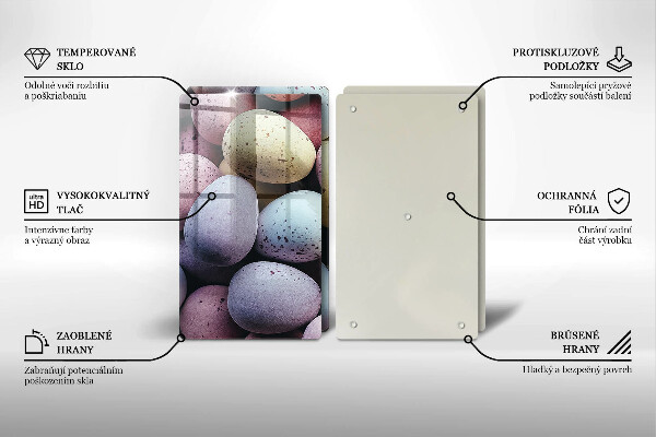 Placa din sticla protectie perete bucatarie Ouă de paște