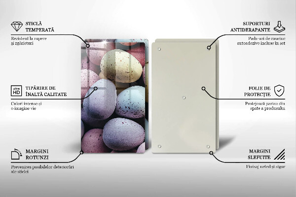 Placa din sticla protectie perete bucatarie Ouă de paște