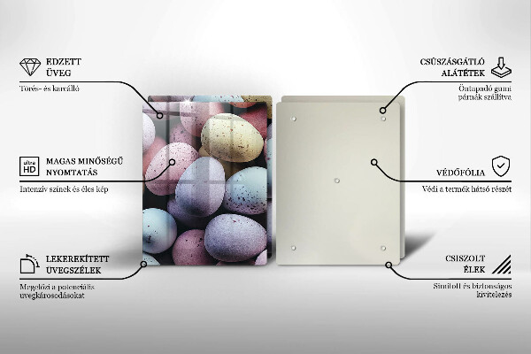 Placa din sticla protectie perete bucatarie Ouă de paște