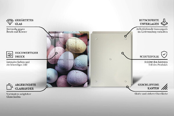 Placa din sticla protectie perete bucatarie Ouă de paște