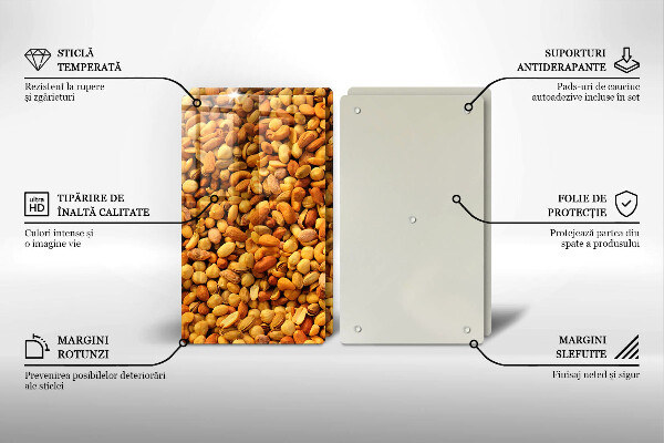 Placa din sticla protectie perete bucatarie Amestecul de nuci