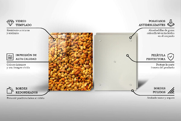 Placa din sticla protectie perete bucatarie Amestecul de nuci