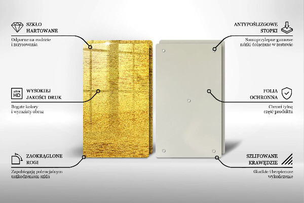 Placa din sticla protectie perete bucatarie Abstracție galbenă