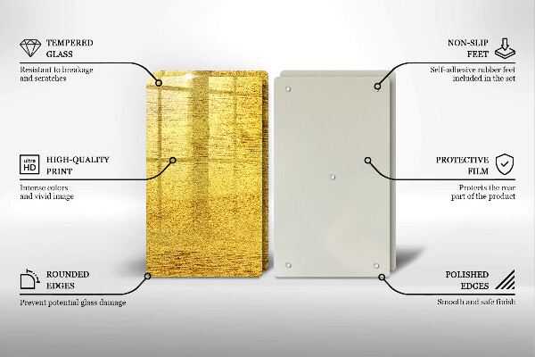 Placa din sticla protectie perete bucatarie Abstracție galbenă