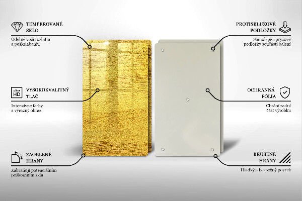 Placa din sticla protectie perete bucatarie Abstracție galbenă