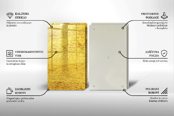 Placa din sticla protectie perete bucatarie Abstracție galbenă