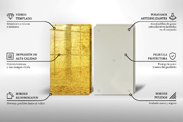 Placa din sticla protectie perete bucatarie Abstracție galbenă