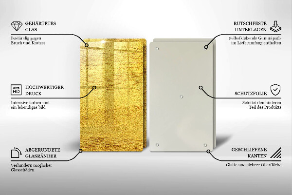 Placa din sticla protectie perete bucatarie Abstracție galbenă