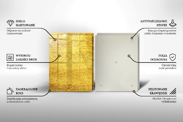 Placa din sticla protectie perete bucatarie Abstracție galbenă