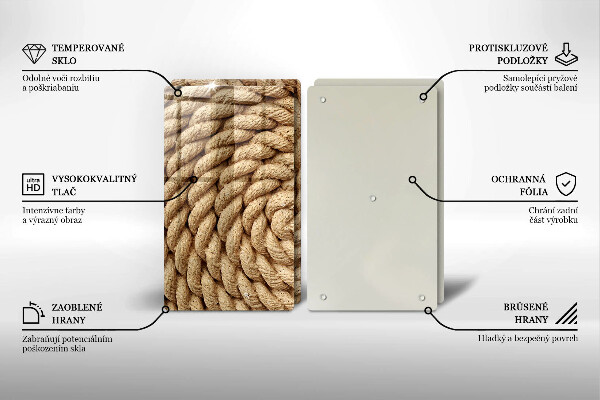 Placa din sticla protectie perete bucatarie Funie încolăcită