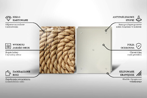 Placa din sticla protectie perete bucatarie Funie încolăcită