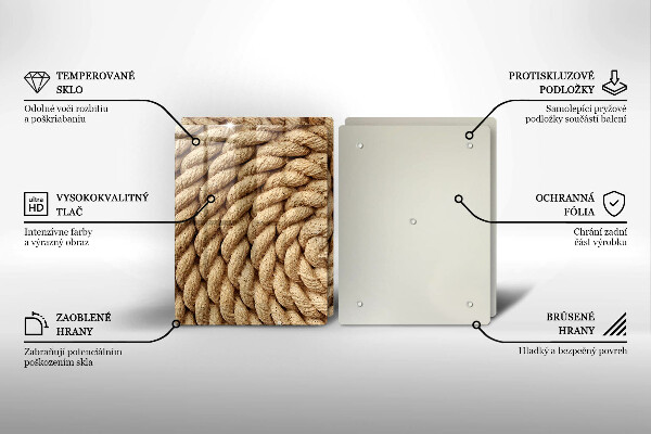 Placa din sticla protectie perete bucatarie Funie încolăcită