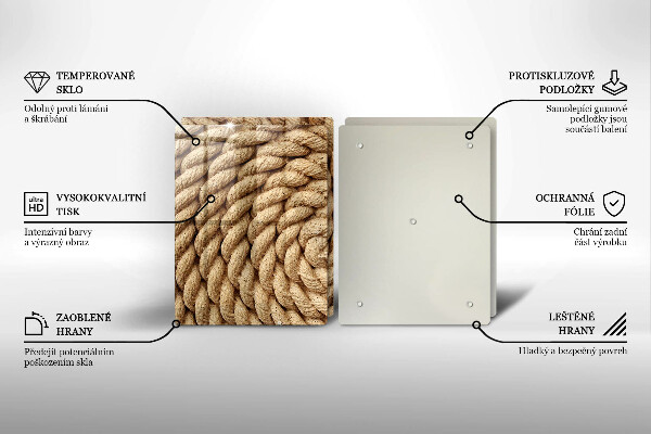 Placa din sticla protectie perete bucatarie Funie încolăcită