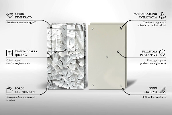 Placa din sticla protectie perete bucatarie Flori albe