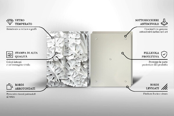 Placa din sticla protectie perete bucatarie Flori albe