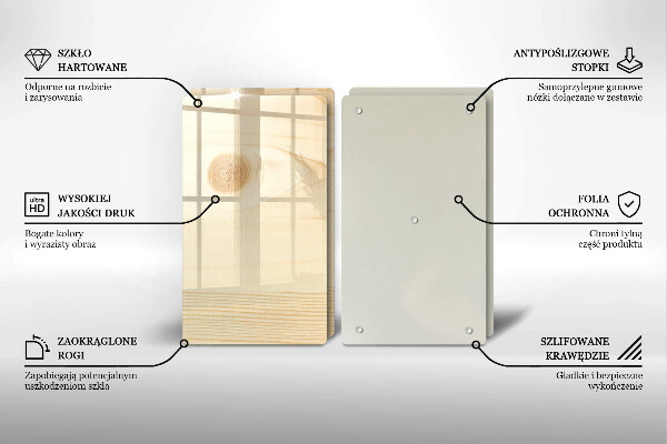 Placa din sticla protectie perete bucatarie Scandura de lemn