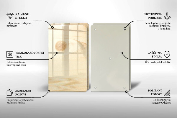 Placa din sticla protectie perete bucatarie Scandura de lemn