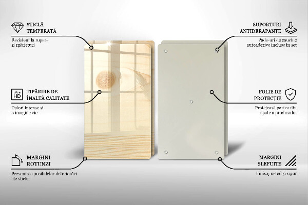 Placa din sticla protectie perete bucatarie Scandura de lemn