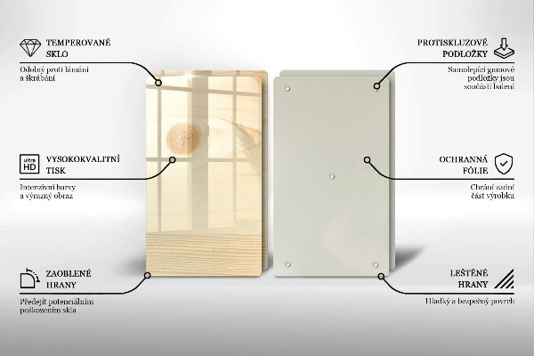 Placa din sticla protectie perete bucatarie Scandura de lemn