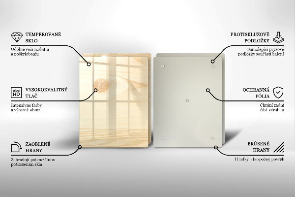 Placa din sticla protectie perete bucatarie Scandura de lemn