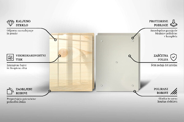 Placa din sticla protectie perete bucatarie Scandura de lemn