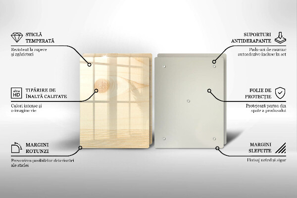 Placa din sticla protectie perete bucatarie Scandura de lemn