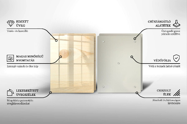 Placa din sticla protectie perete bucatarie Scandura de lemn