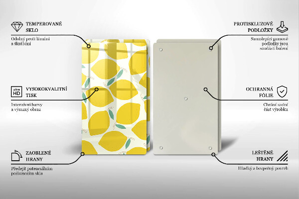 Placa din sticla protectie perete bucatarie Lămâi din desene animate