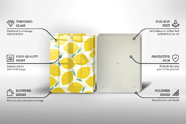 Placa din sticla protectie perete bucatarie Lămâi din desene animate