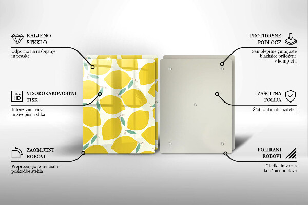 Placa din sticla protectie perete bucatarie Lămâi din desene animate