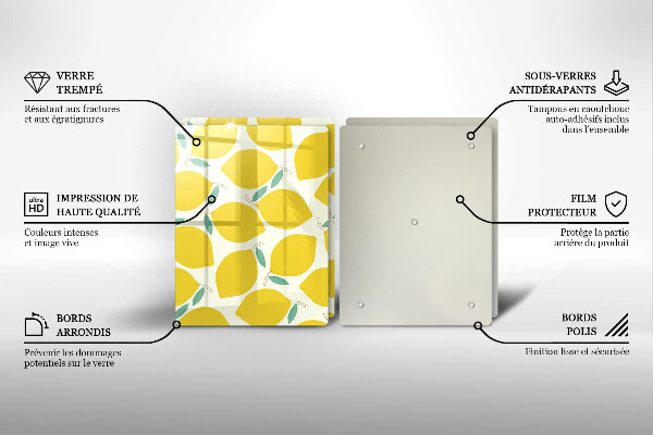 Placa din sticla protectie perete bucatarie Lămâi din desene animate