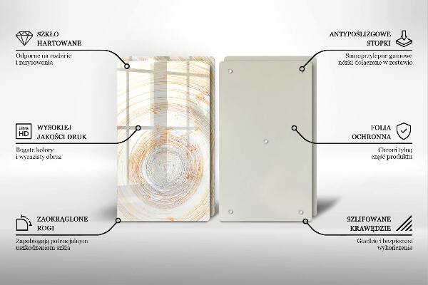 Placa din sticla protectie perete bucatarie Textura lemnului