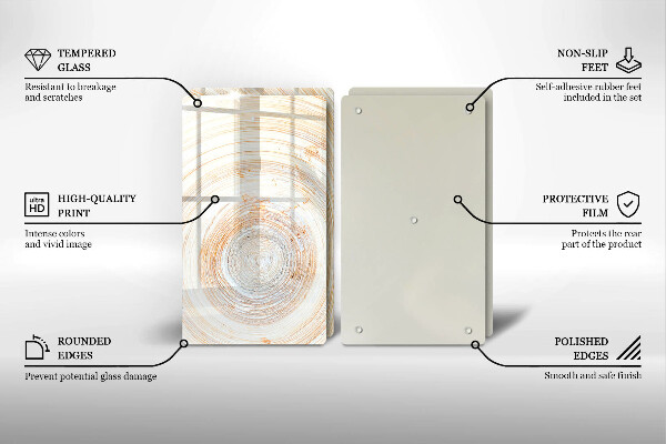 Placa din sticla protectie perete bucatarie Textura lemnului