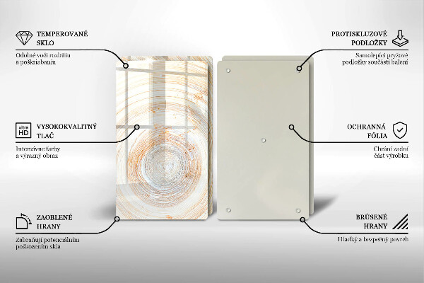 Placa din sticla protectie perete bucatarie Textura lemnului