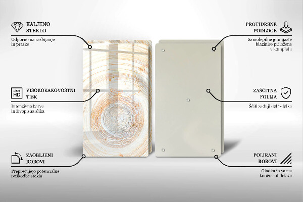 Placa din sticla protectie perete bucatarie Textura lemnului