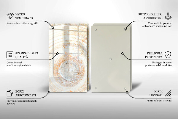 Placa din sticla protectie perete bucatarie Textura lemnului