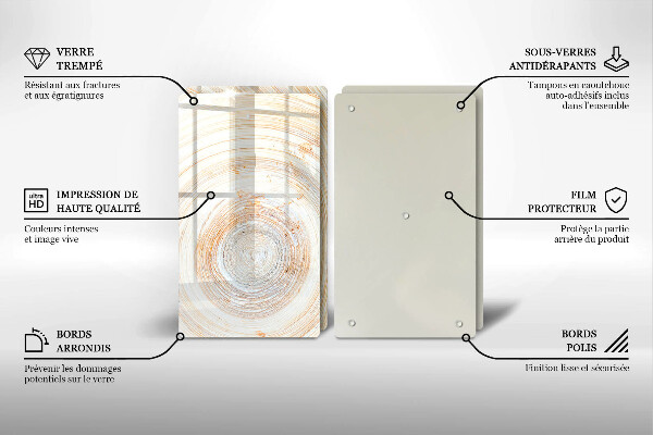 Placa din sticla protectie perete bucatarie Textura lemnului