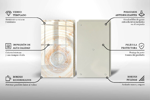 Placa din sticla protectie perete bucatarie Textura lemnului