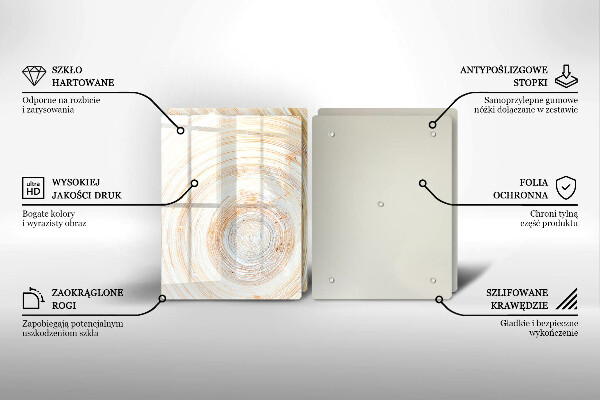 Placa din sticla protectie perete bucatarie Textura lemnului