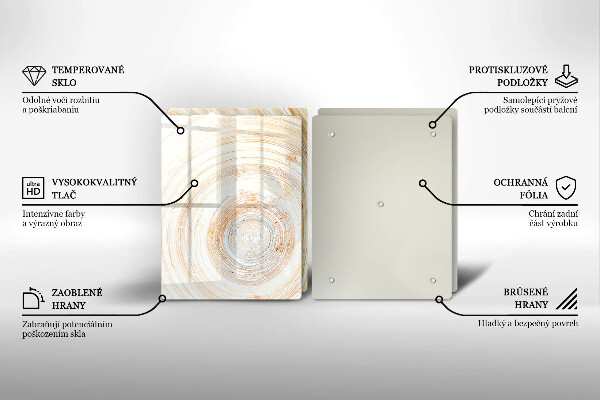 Placa din sticla protectie perete bucatarie Textura lemnului