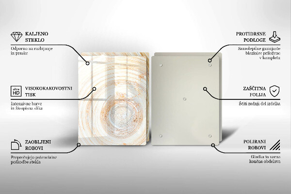 Placa din sticla protectie perete bucatarie Textura lemnului