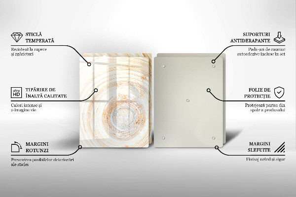 Placa din sticla protectie perete bucatarie Textura lemnului