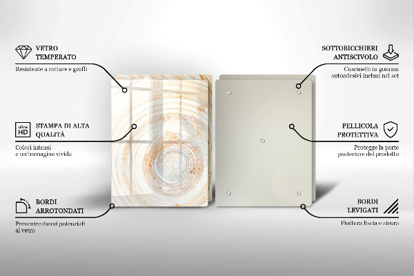 Placa din sticla protectie perete bucatarie Textura lemnului