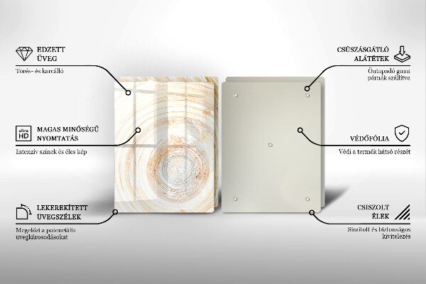 Placa din sticla protectie perete bucatarie Textura lemnului