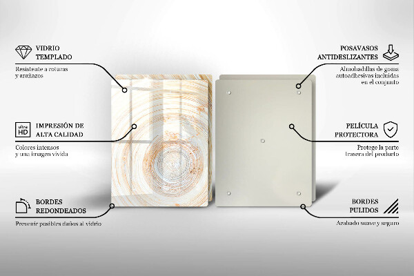 Placa din sticla protectie perete bucatarie Textura lemnului