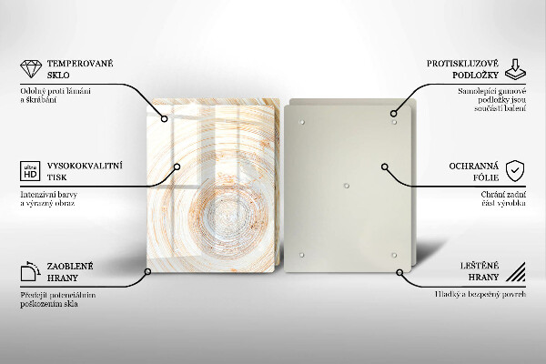 Placa din sticla protectie perete bucatarie Textura lemnului