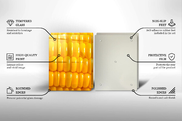 Placa din sticla protectie perete bucatarie Boabe de porumb