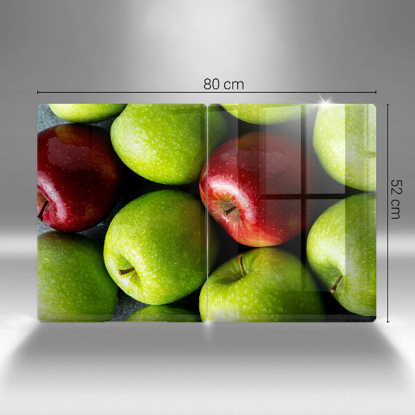 Placa din sticla protectie perete bucatarie Mere suculente