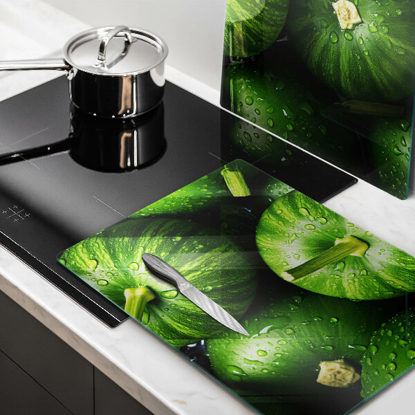 Placa din sticla protectie perete bucatarie Dovleci verzi