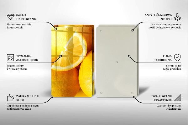 Placa din sticla protectie perete bucatarie Lămâi suculente